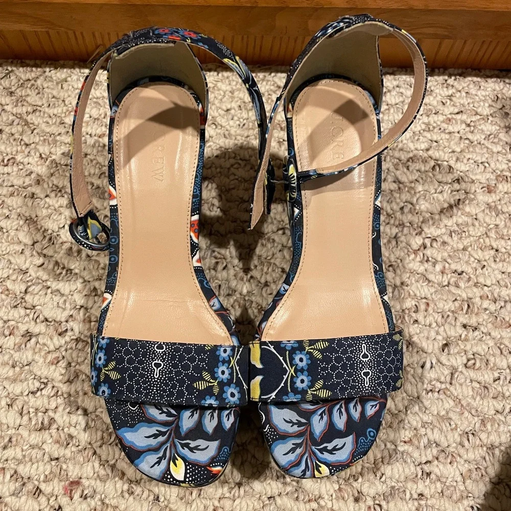 Beautiful JCrew batik wedge sandals